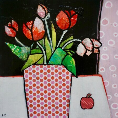 Mini Study Tulips and polka dots