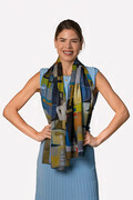 My Collaboration with banumagnifique.  My art on a scarf as part of the collection to Recognize International Women's Day