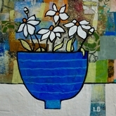 Blue Bowl/White Flowers